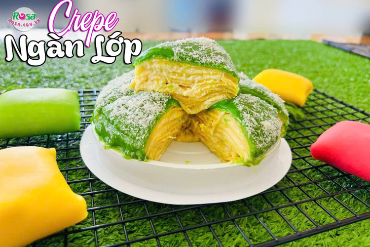 Workshop Học Làm Bánh Crepe Sầu Riêng Cuộn 3 Màu + Ngàn Lớp PVN1023