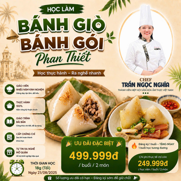 Workshop Học Làm Bánh Giò - Bánh Gói Phan Thiết PVN1459