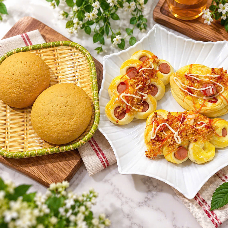 Workshop Học Làm Bánh Mì Mặn (Cuộn Chà Bông, Cuộn Xúc Xích,Tổ Cúc), Bánh Mì Mexico PVN728