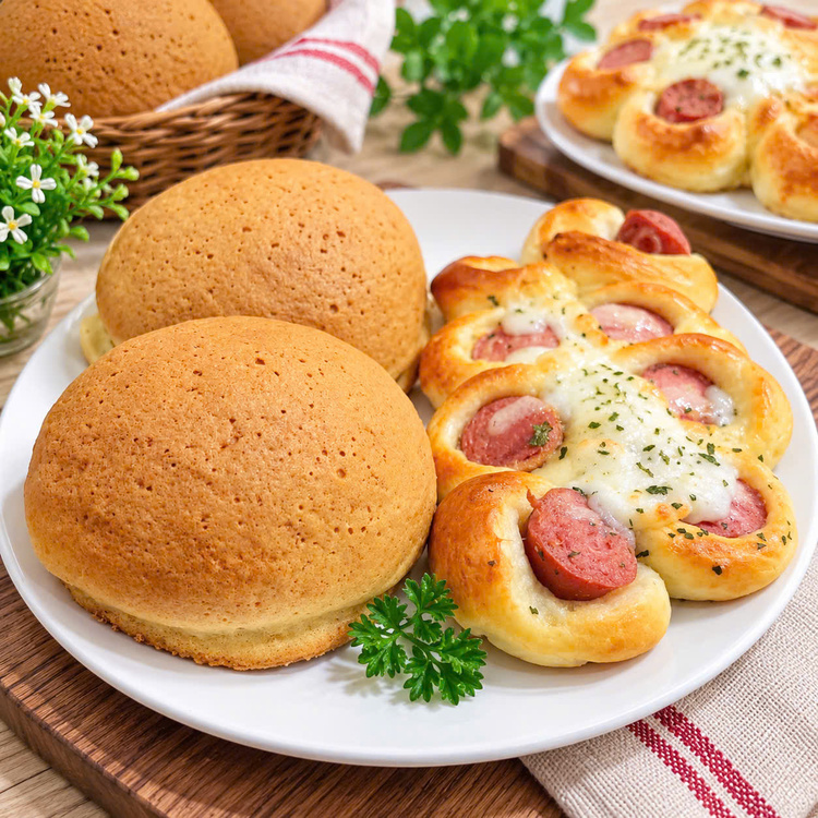 Workshop Học Làm Bánh Mì Mặn (Cuộn Chà Bông, Cuộn Xúc Xích,Tổ Cúc), Bánh Mì Mexico PVN728