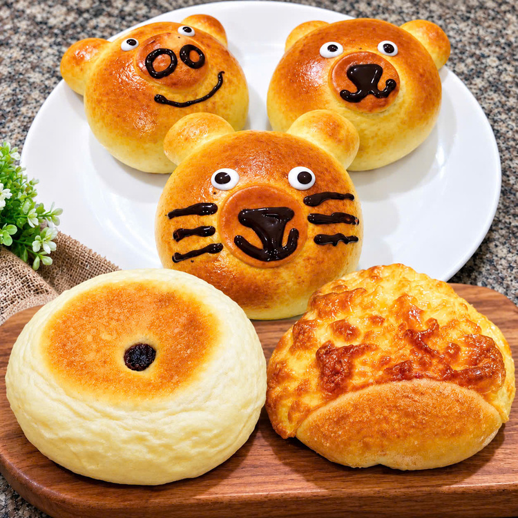 Workshop Học Làm Bánh Mì Ngọt Nho Kem Nhân Phô Mai Double Chesse + Bánh Mì Con Gấu PVN727