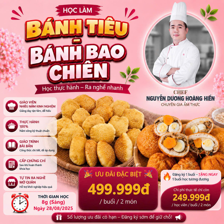 Workshop Học Làm Bánh Tiêu - Bánh Bao Chiên PVN1449