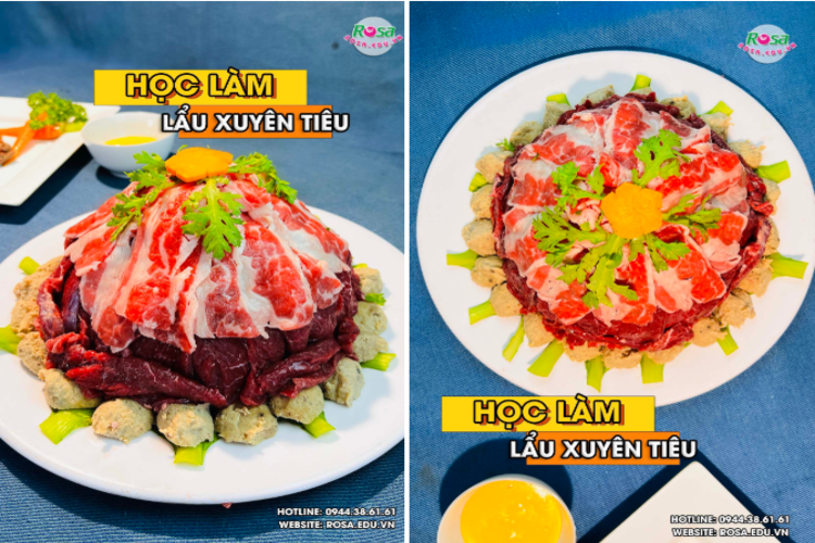 Workshop Học Làm Bắp Giò Hầm Tứ Xuyên -  Lẩu Tháp Bò Núi Lửa ( Lẩu Xuyên Tiêu) PVN1160