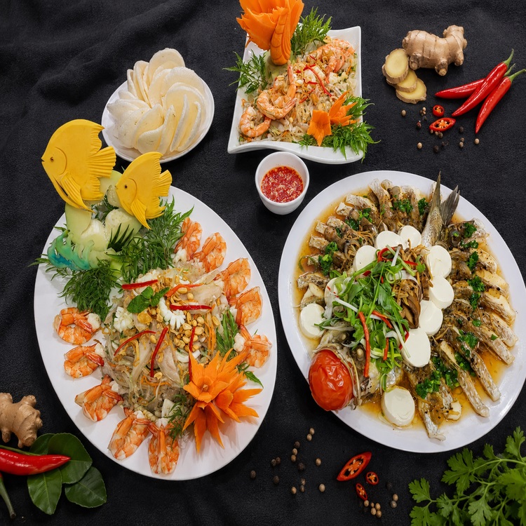 Workshop Học Làm Cá Chẽm Hấp Triều Châu - Gỏi Rau Câu Tôm Thịt PVN1005