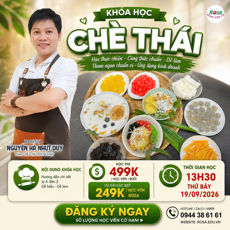 𝐖𝐎𝐑𝐊𝐒𝐇𝐎𝐏 𝐕𝐈𝐏) Học Làm Chè Thái  Mở Quán Kinh Doanh (Lớp 10 học viên, học ngắn, kinh doanh ngay) PVN1115