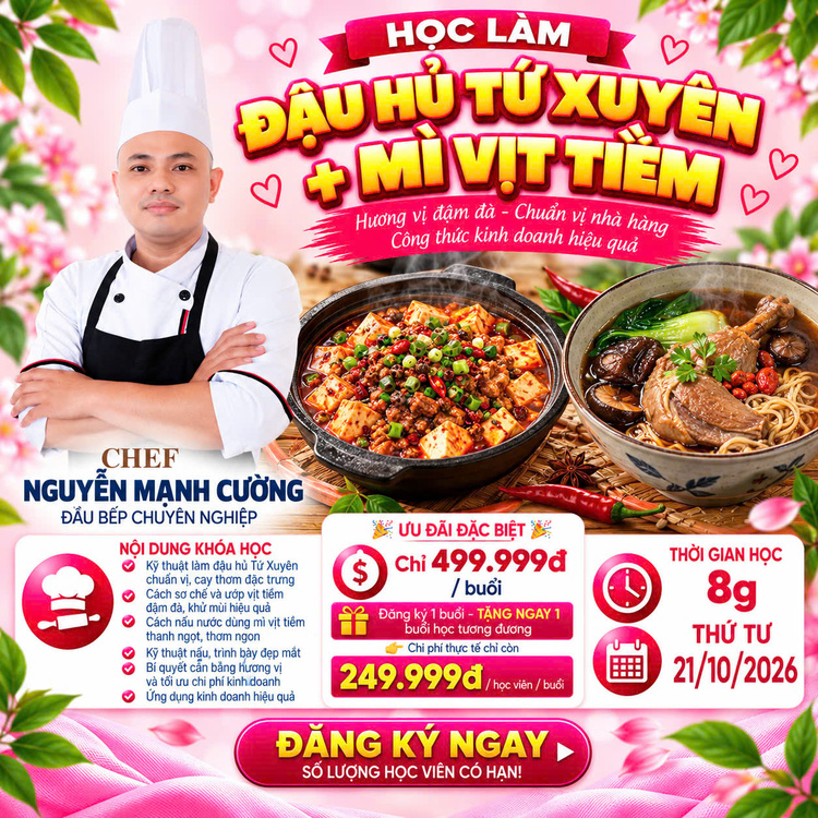 Workshop Học Làm Đậu Hủ Tứ Xuyên - Mì Vịt Tiềm PVN1290