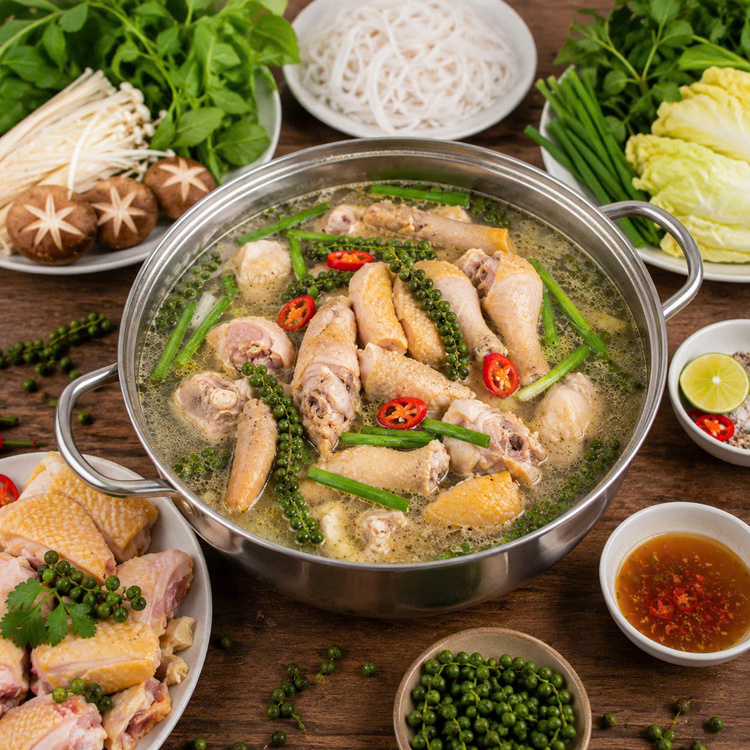 Workshop Học Làm  Lẩu Gà Nấu Tiêu Xanh + Gà Nướng Tây Bắc PVN1219