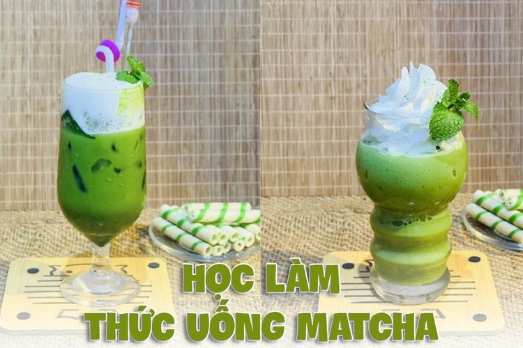 Workshop Học Làm Matcha: Matcha Latte, Matcha Đá Xay, Matcha Sữa Gấu, Matcha Milk Foam, Matcha Kem Muối, Matcha Latte Dâu, Matcha Coconut PVN1298