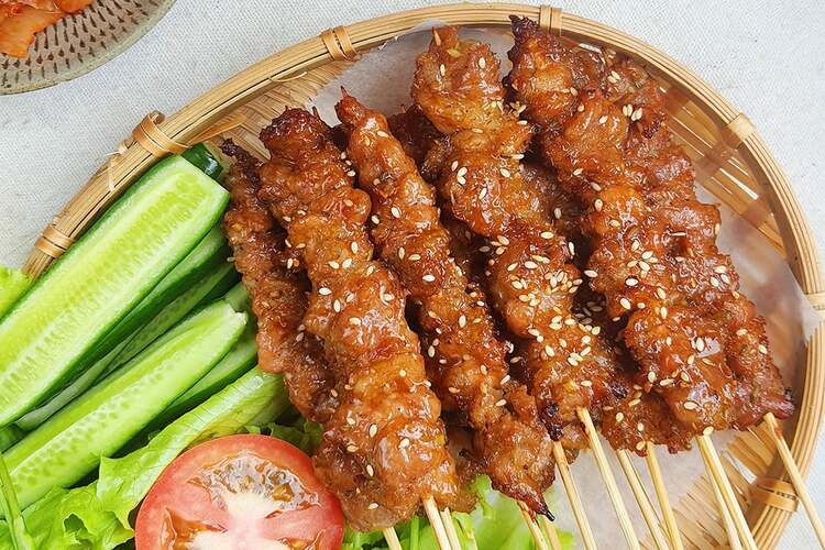 Workshop Học Làm Mẹt Thịt Nướng Bánh Hỏi + Cá Lăng Nướng Sate PVN1258