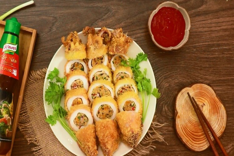 Workshop Học Làm Mực Nhồi Hạt Sen Chiên Giòn - Lẩu Mực PVN1358