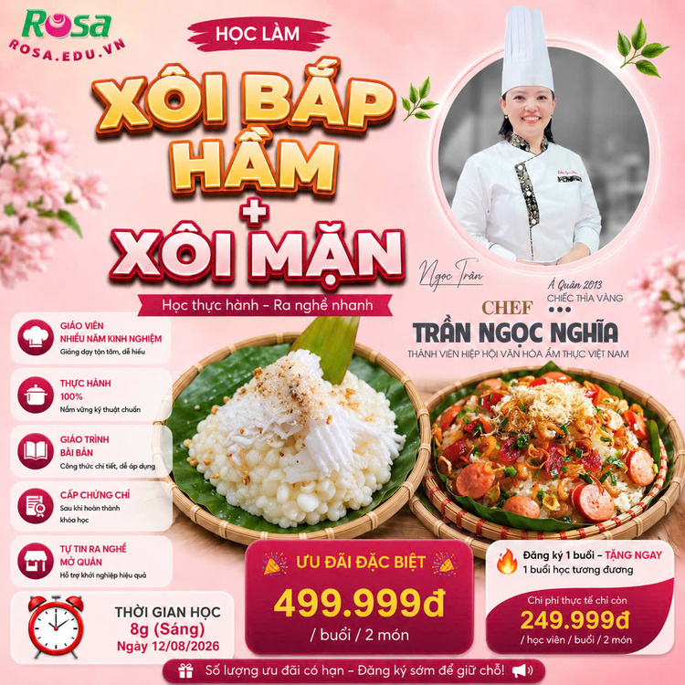 Workshop Học Làm Xôi Bắp Hầm + Xôi Mặn PVN1164