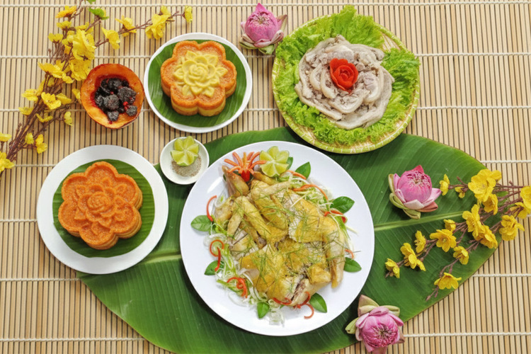 Workshop Học Làm Xôi Gấc Đậu Xanh + Gà Hấp Lá Chanh + Chân Giò Heo Bó PVN1307