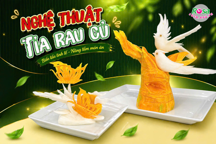 Workshop Học Tỉa Con Bướm, Đôi Chim, Tỉa Hoa Loa Kèn PVN1243