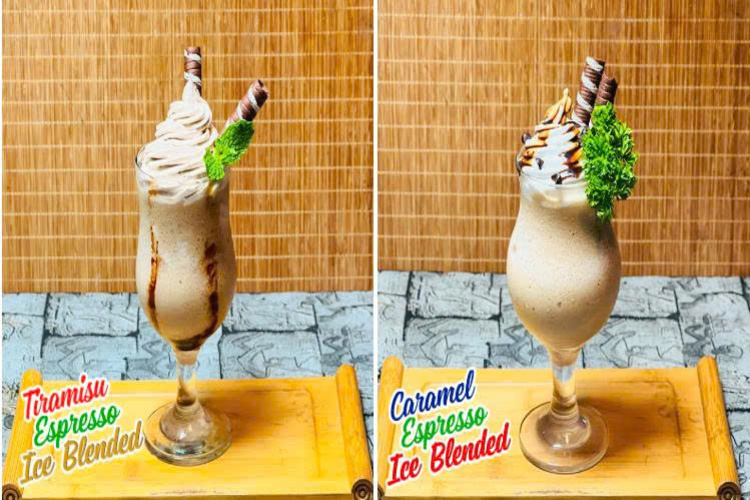 Workshop Học Làm Espresso Đá Xay: Coffee ice blended + Caramel ice blended + Tiramisu coffee ice blended, Con pana coffee PVN422