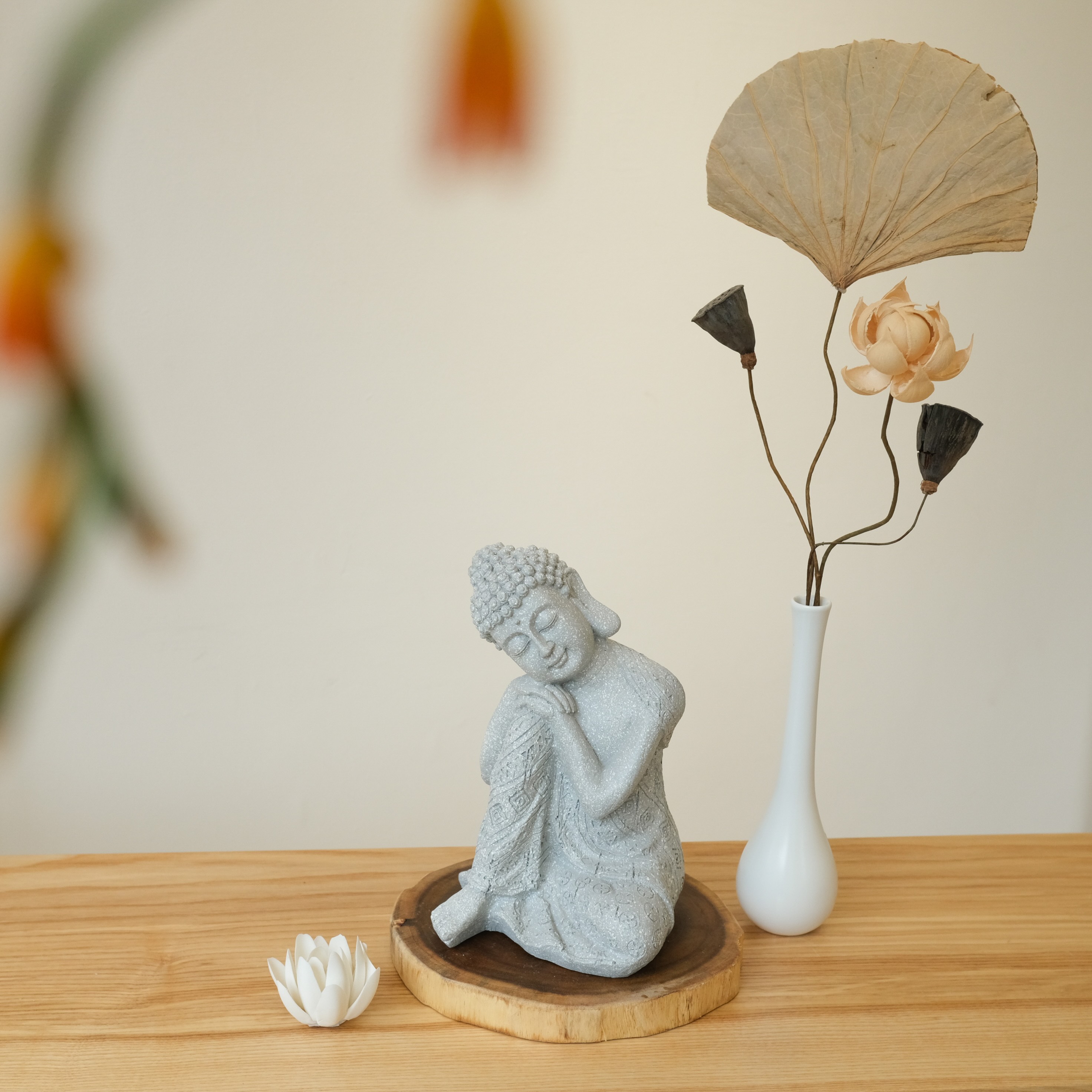 Set tượng an nhiên màu đá