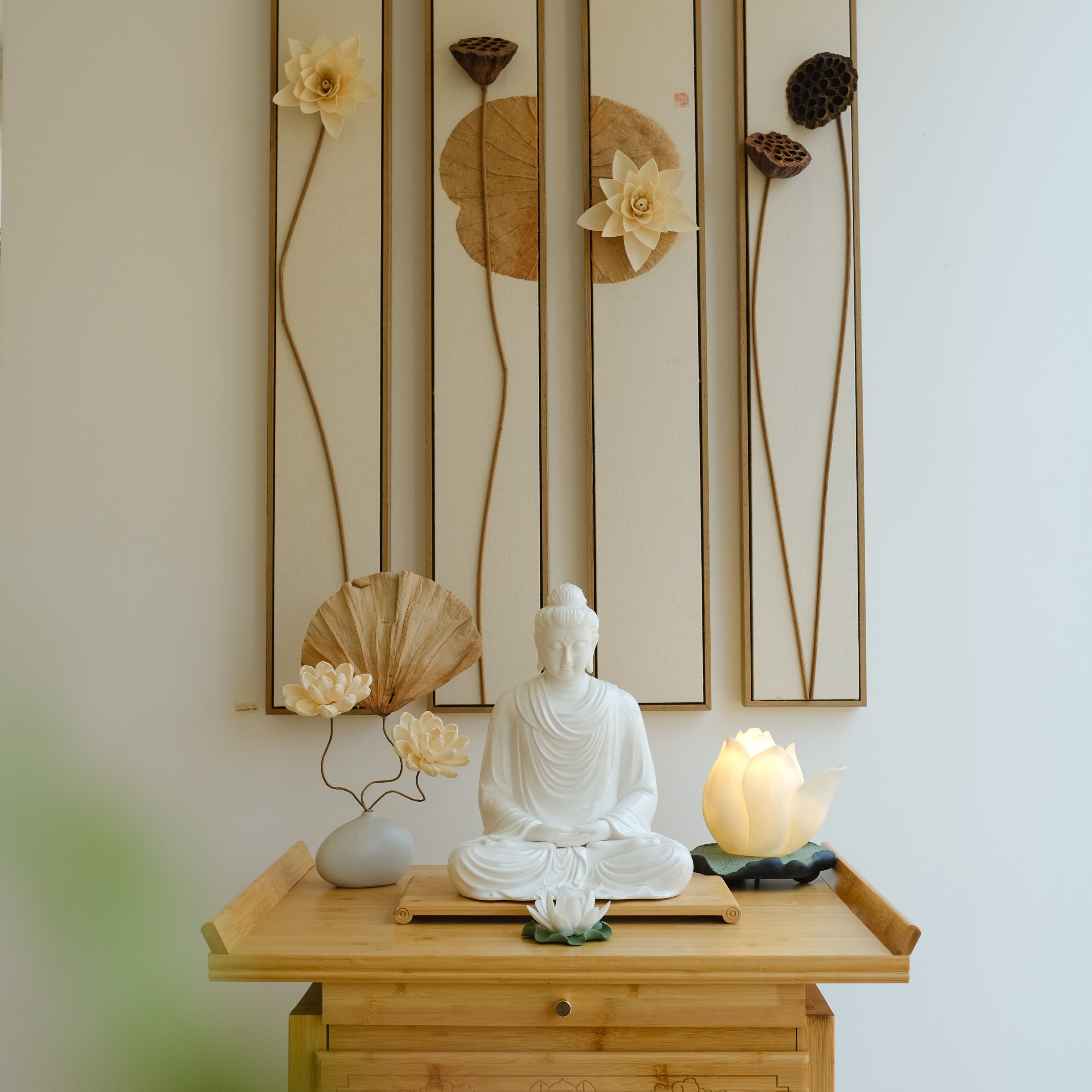 Set tượng Thích Ca trắng