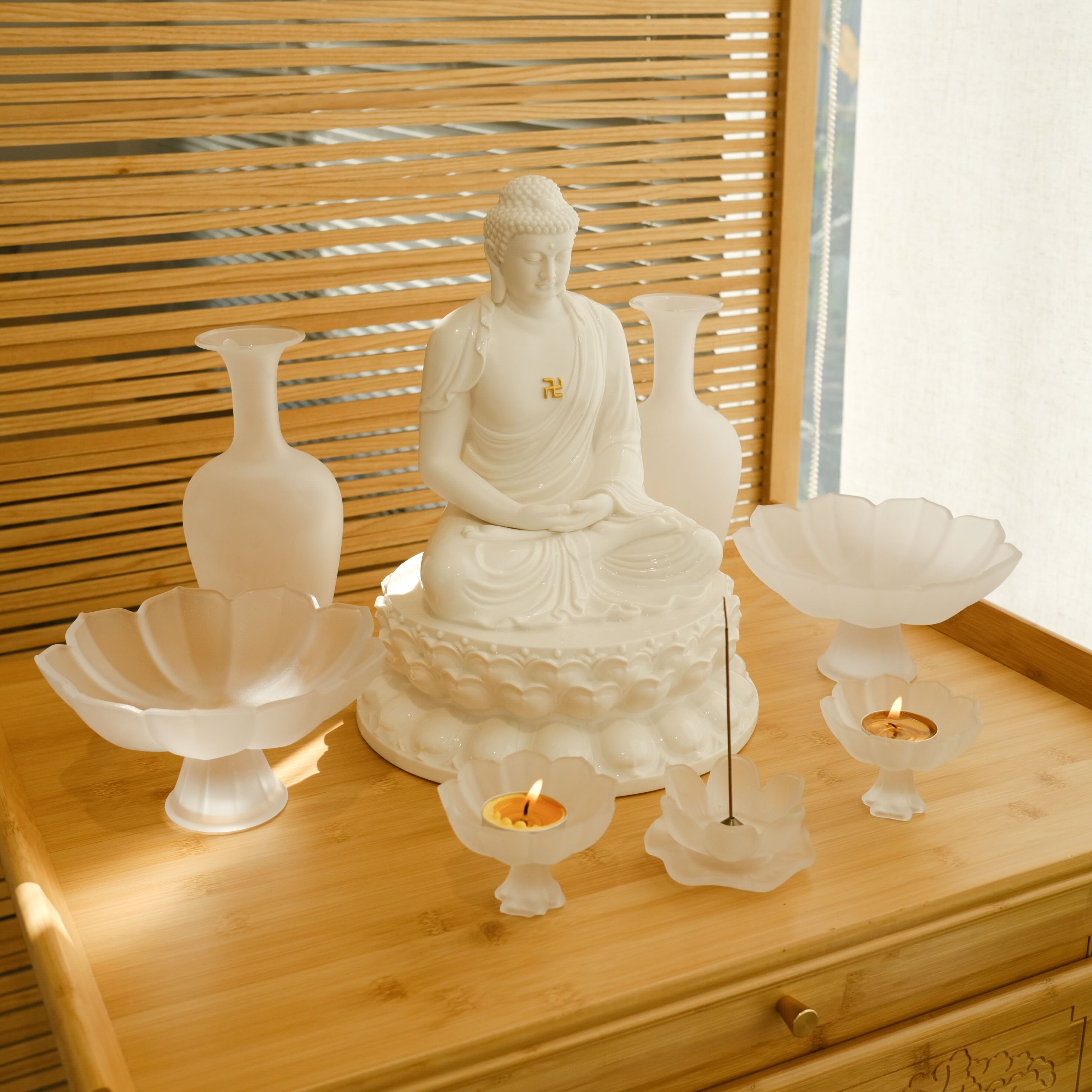 Set tượng A Di Đà trắng
