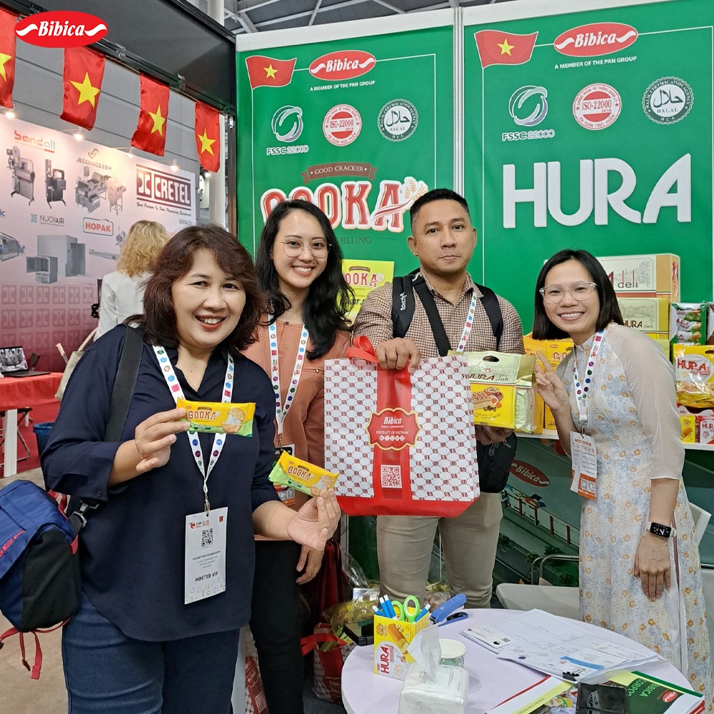 Bibica Joint Stock Company participates in the Asia Food & Beverage Fair 2024 in Singapore (Singapore Expo).