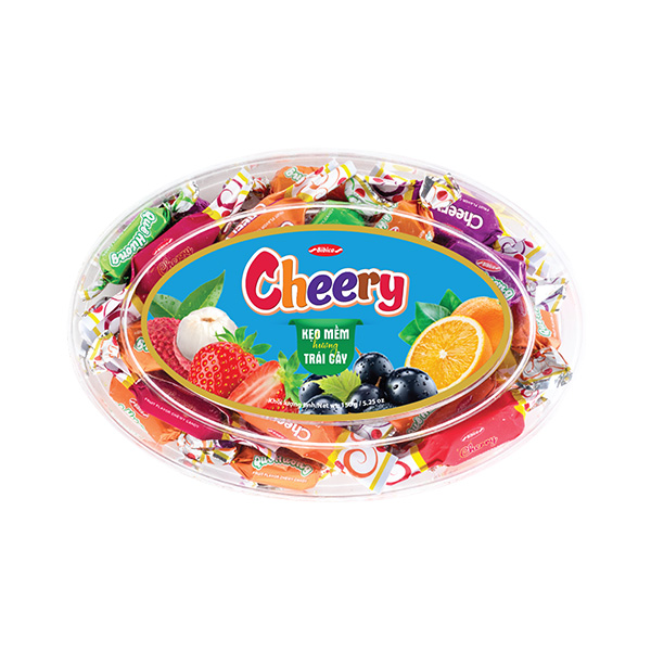 Cheery Soft Candy In Oval Plastic Box 150g