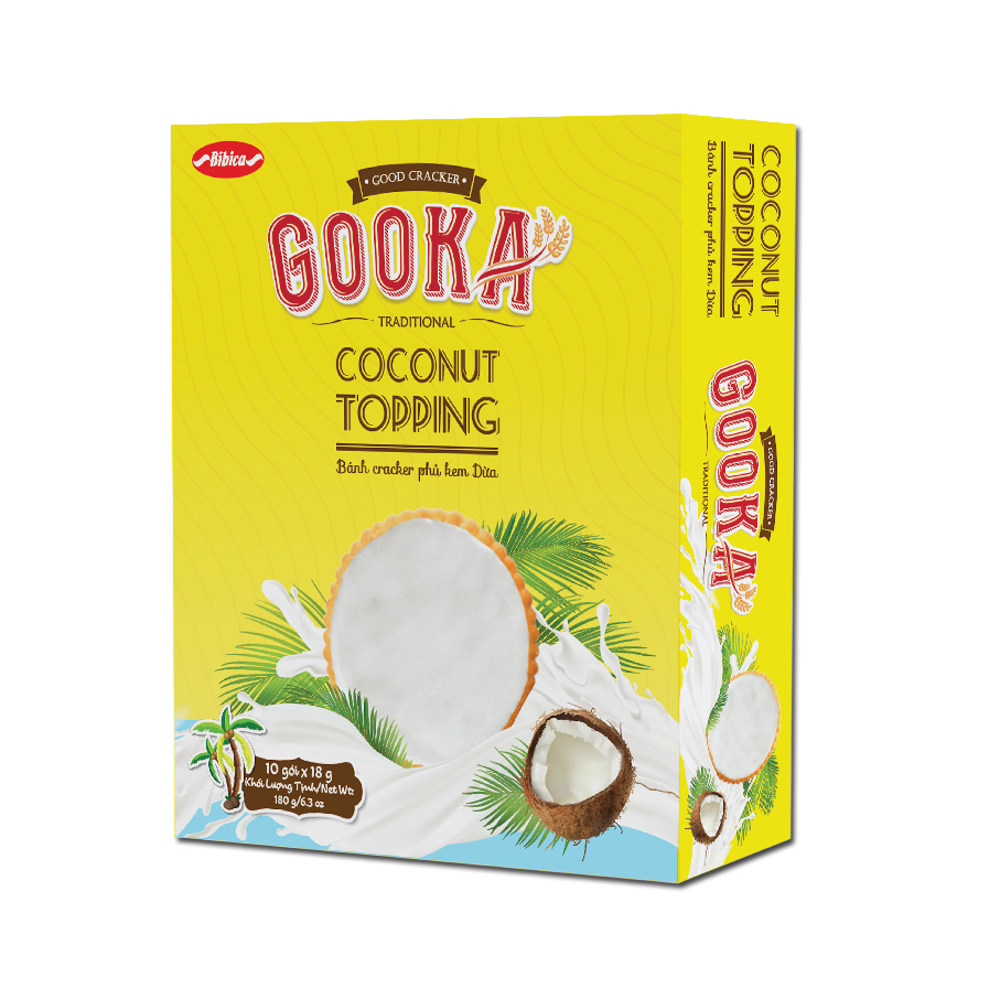Gooka Coconut Cream Topping Cracker In Paper Box 180g
