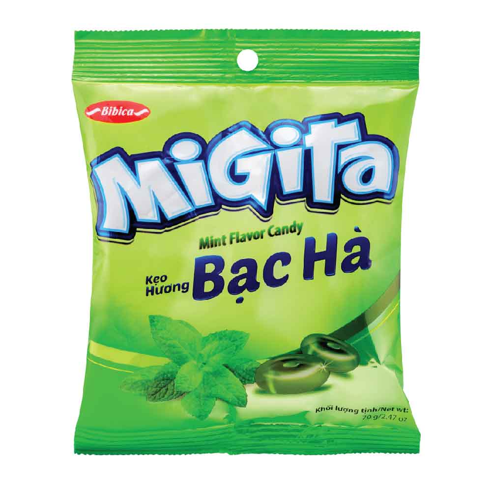 Migita Mint flavor hard Candy in plastic bag 400g