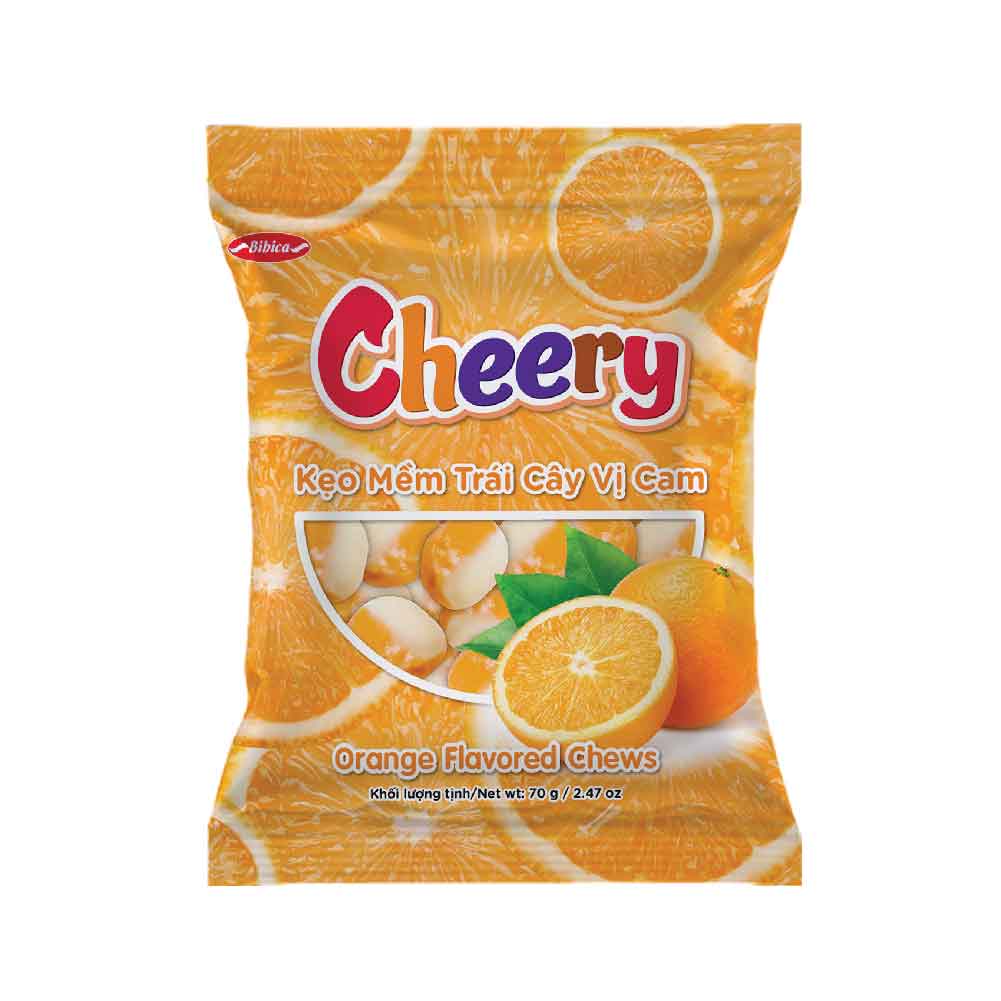 Cheery soft candy In Plastic Bag 140g - Orange flavor