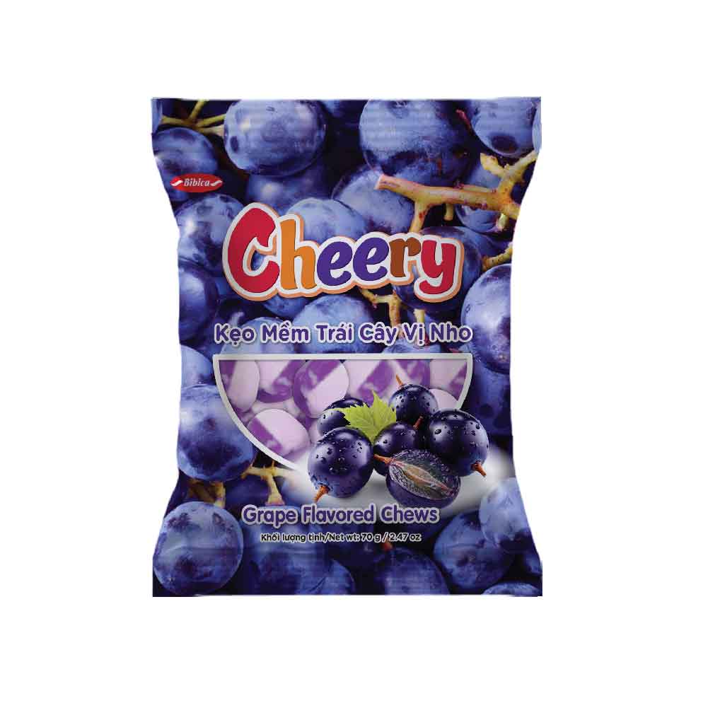 Cheery soft candy In Plastic Bag 140g - Grape flavor