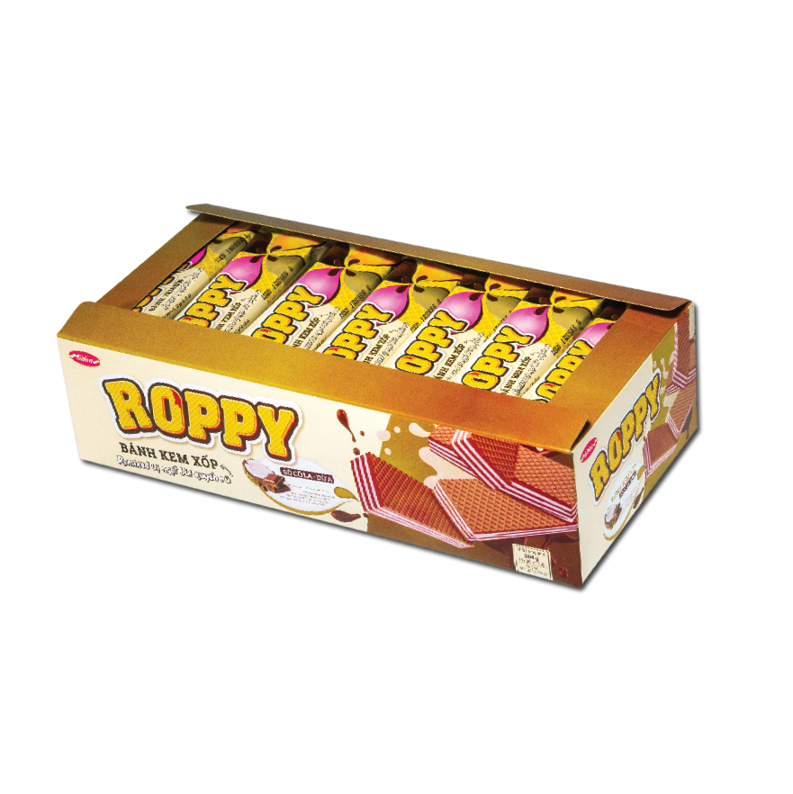 Roppy flat wafer in paper box 504g - Chocolate- Coconut flavor