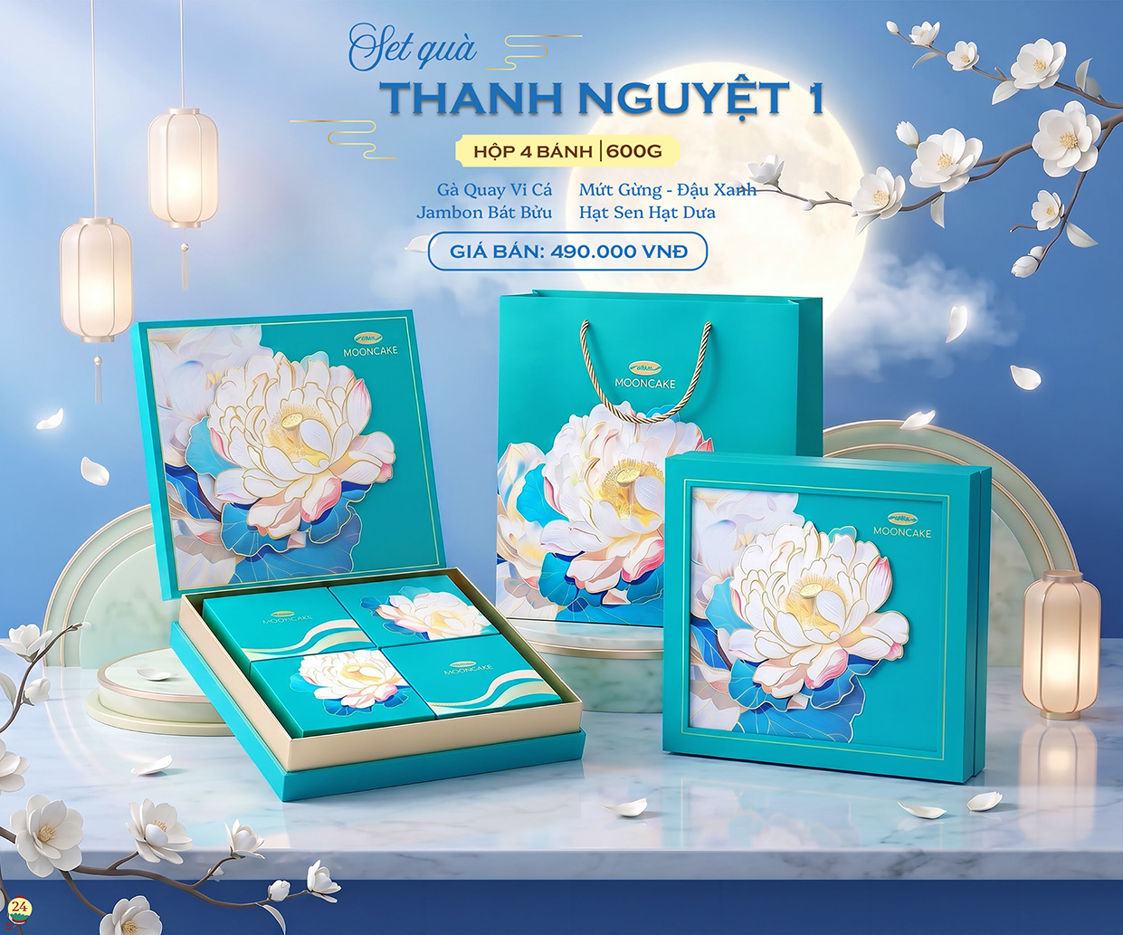 Premium Mooncake Thanh Nguyệt 1 600g (THA1)
