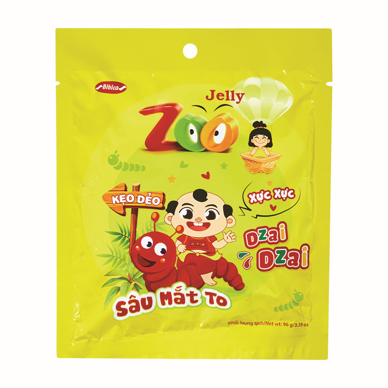 Zoo Snow Worm Jelly Candy in plastic bag 96g