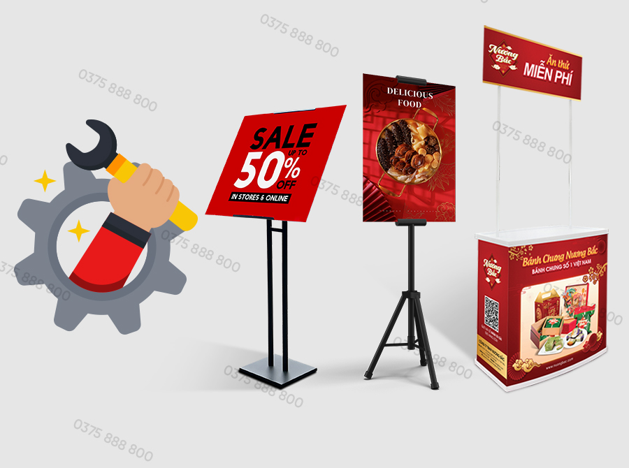Standee - di dộng và dễ dàng lắp ráp