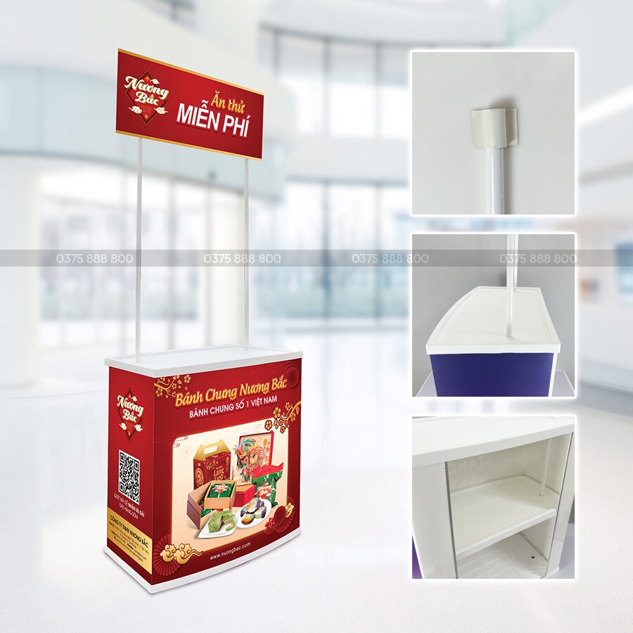 Booth Sampling Nhựa | Quầy Bán Hàng Di Động | Standee Việt Nam