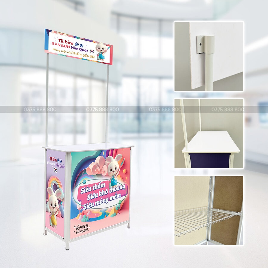 Sampling Booth Set Booth Sampling Sắt | Quầy Bán Hàng Di Động | Standee Việt Nam