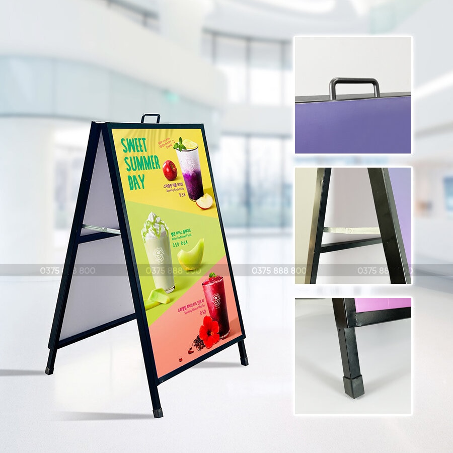 Standee chữ A 2 mặt sắt