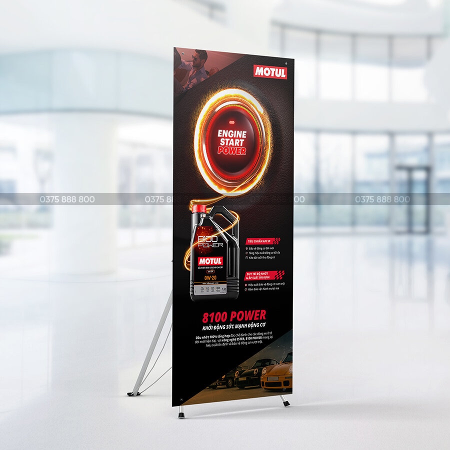 Standee X điều chỉnh kích thước nhôm