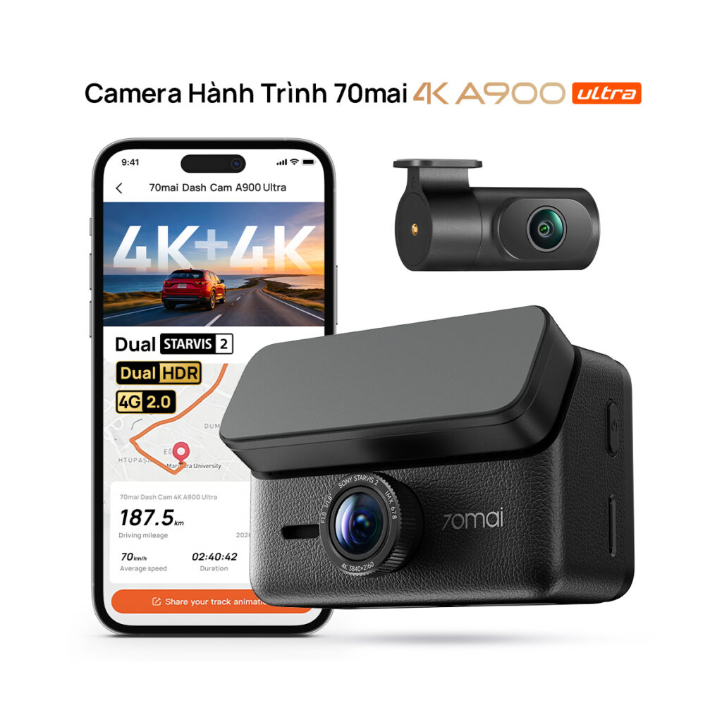 Camera hành trình 70mai A900 Ultra Dual 4K HDR IMX678