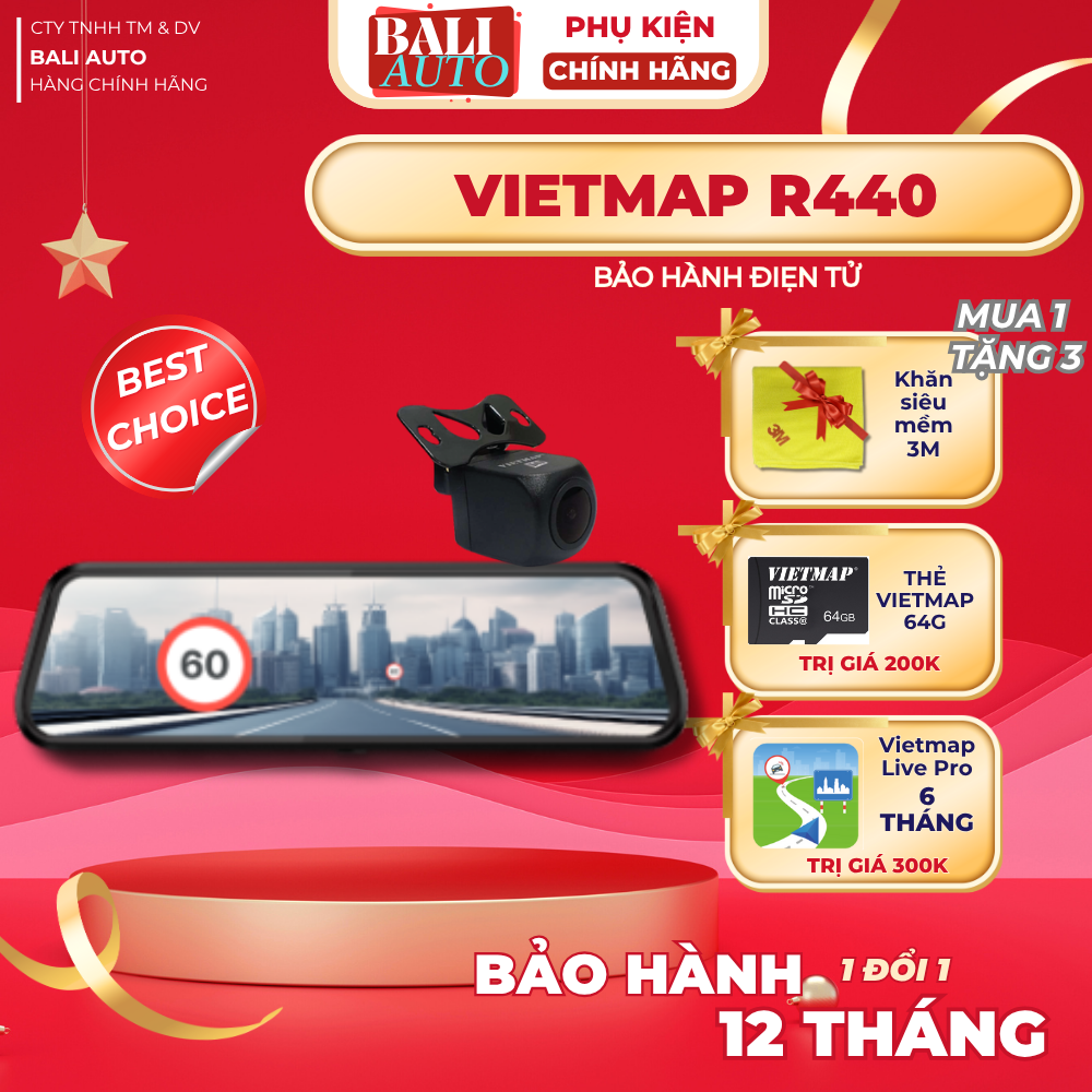 Camera hành trình gương VIETMAP R440