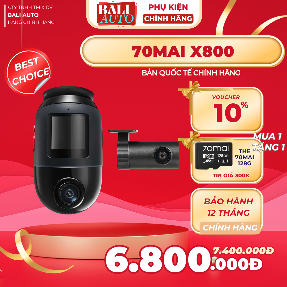 Camera hành trình 70Mai 4K omni 360° X800
