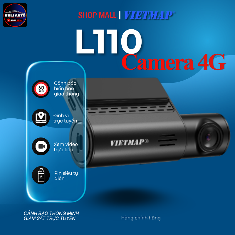 Camera hành trình Vietmap L110, định vị giám sát xem online từ xa, cảnh báo giao thông