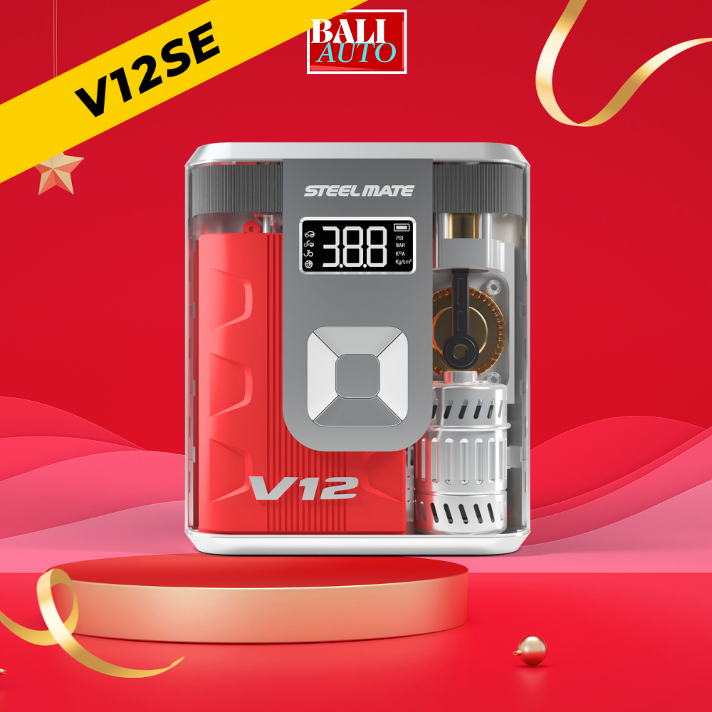 Kích bình đa năng V12SE chính hãng - Kích bình, bơm lốp, sạc dự phòng, đèn chiếu sáng đa năng