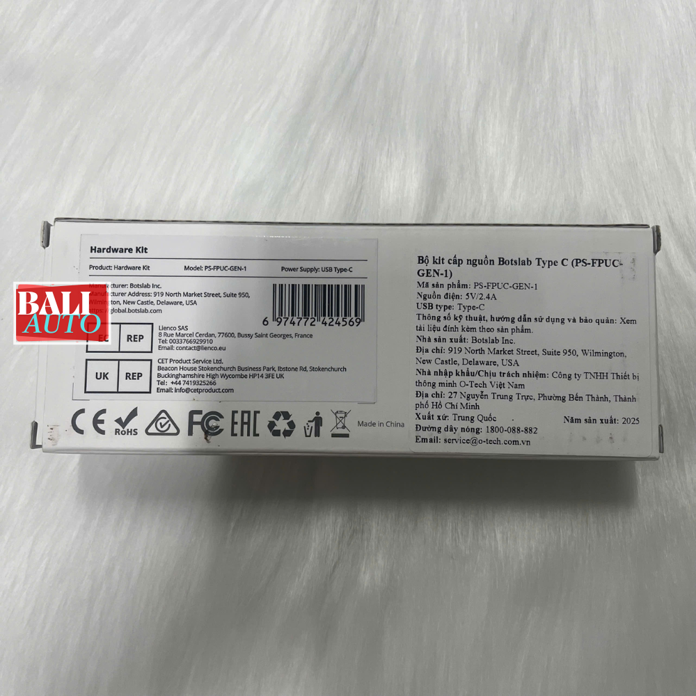 Bộ Hardwire Kit BOTSLAB type C, lấy nguồn ACC dùng cho camera hành trình Botslab bảo vệ đỗ xe 24/7