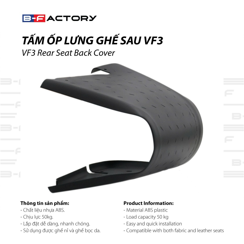 Tấm Ốp Lưng Ghế Sau Xe Vinfast VF3 B-Factory Vietnam - Chịu tải tới 50Kg