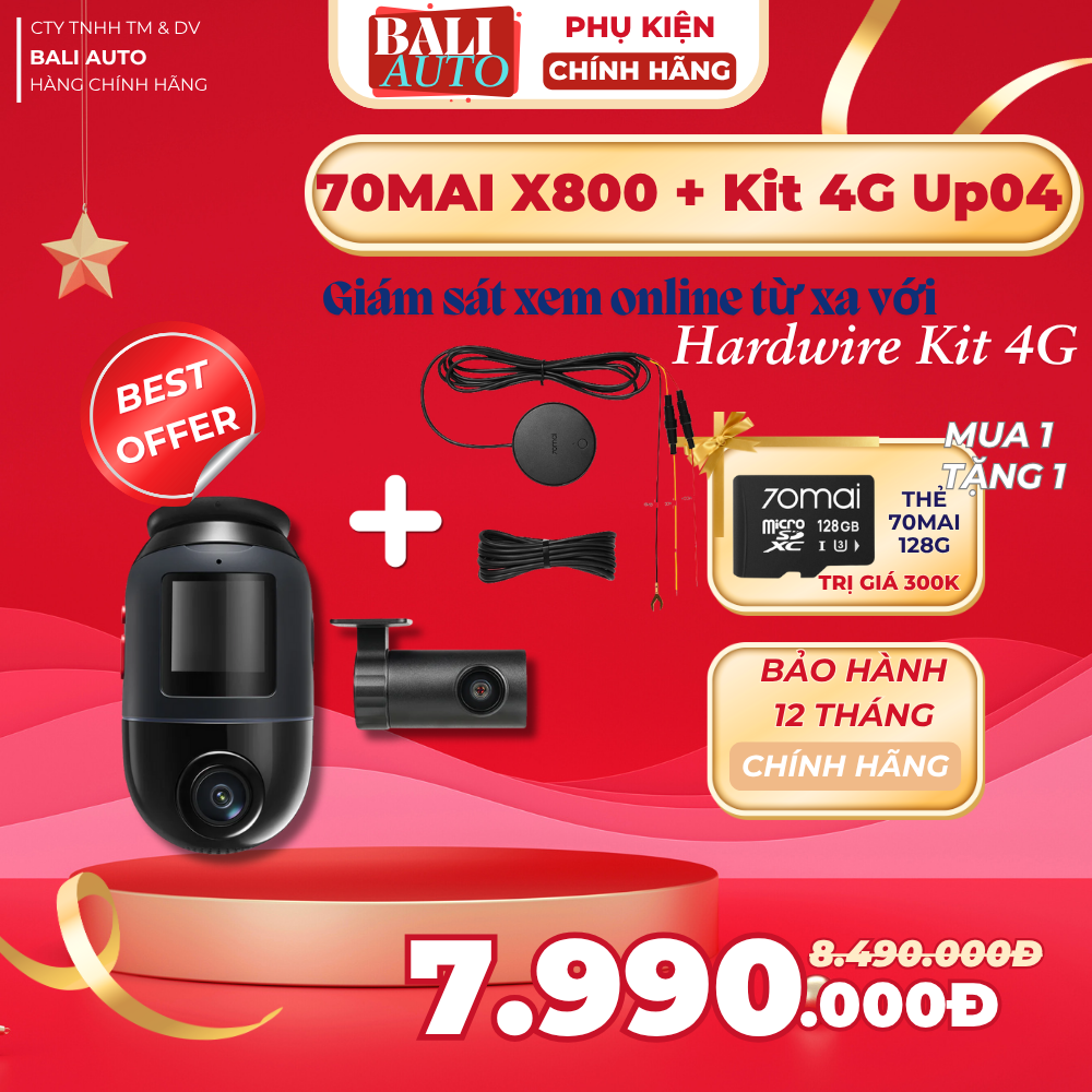 Camera hành trình 70Mai 4K omni 360° X800