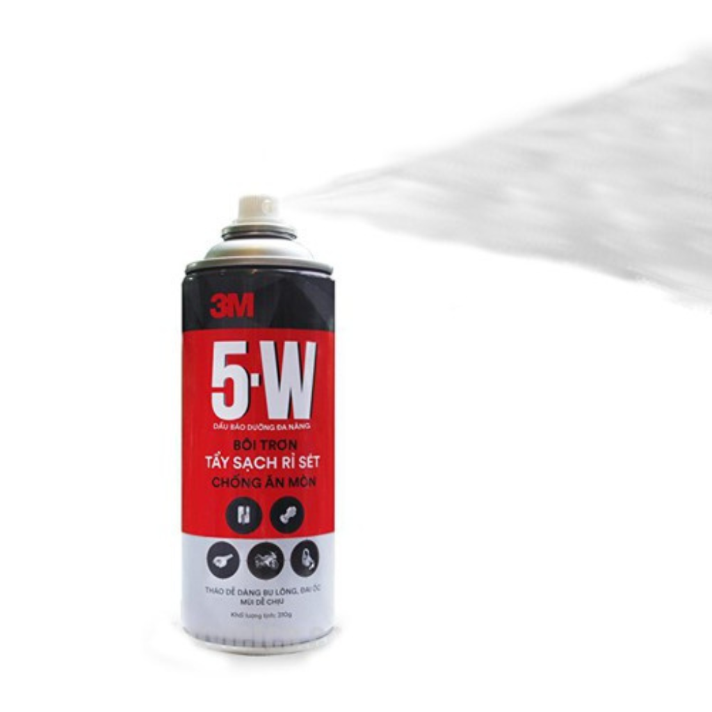 [Chính hãng] Chai xịt Tẩy Rỉ Sét Và Bôi Trơn 5W - 3M™310g Xịt ổ khoá, bảng lề, bugi, công tắc ôtô xe máy..