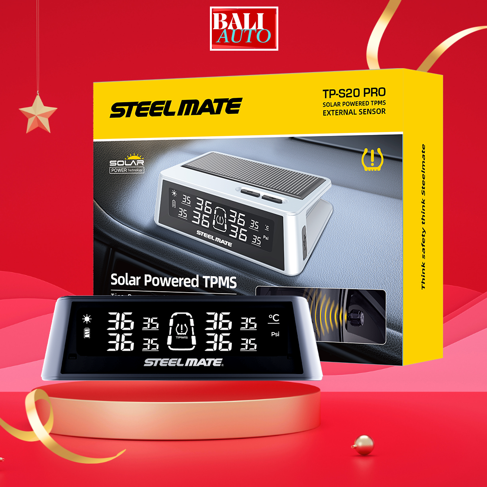 [New] Cảm biến áp suất lốp ô tô van ngoài STEEL MATE TP-S20 PRO - dễ lắp đặt, hiệu quả, bền bỉ