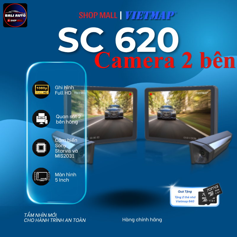 VIETMAP SC620 Bộ camera gương điện tử quan sát hai bên
