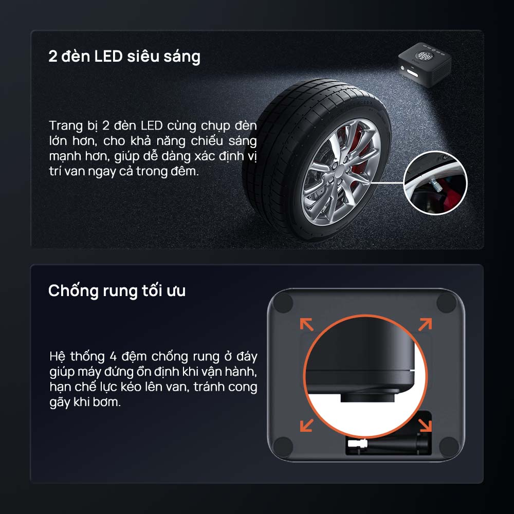 Bơm lốp ô tô 70mai TP07