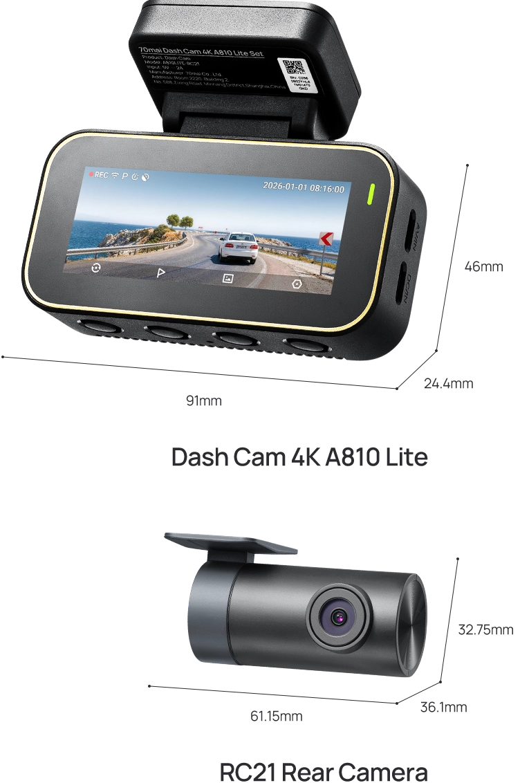 Camera hành trình 70MAI A810 Lite