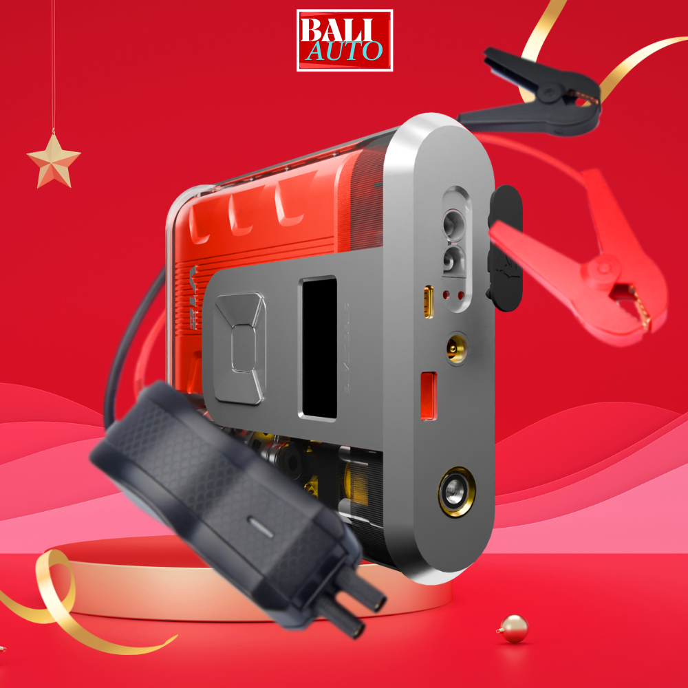 Kích bình đa năng V12SE chính hãng - Kích bình, bơm lốp, sạc dự phòng, đèn chiếu sáng đa năng