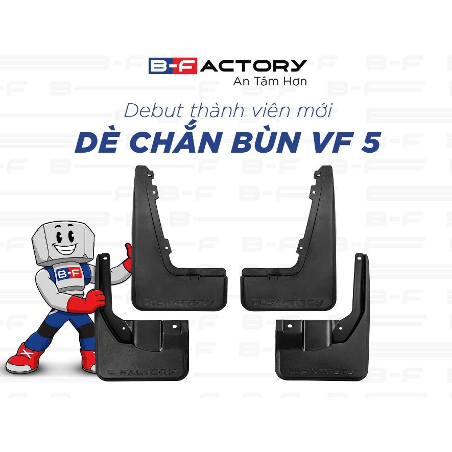 Dè chắn bùn cho xe Vinfast VF5 B-Factory - Có Video Hướng Dẫn Lắp Đặt Chi Tiết, Bảo hành 1 đổi 1